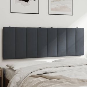 vidaXL Kopfteil-Kissen "Hanko" Dunkelgrau 120 cm Samt