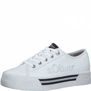 s.Oliver Halbschuhe Plateau Sneaker 5-23678-38   , Größe:38 EU, Farbe:Weiß