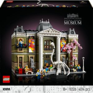 LEGO Icons Naturhistorisches Museum, Set für Erwachsene, kreatives Geschenk für alle, die sich für Museen, Dinosaurier, Wissenschaft & Geologie begeistern, Ergänzung der Reihe Bauen mit Modulen 10326