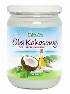 Nerafinovaný extra panenský kokosový olej, 200 ml MYVITA