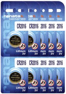 10 x Einzelblister CR2016 RENATA 2016 Lithium 3 Volt Knopfzelle Batterie 3v