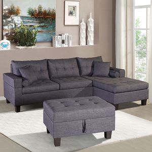 HOME DELUXE - Sofa ROM links Ecksofa Couch Sofagarnitur