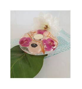 Gi6 pink Pearl Orchideen Teelichthalter Gilde