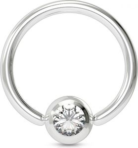 viva-adorno 1,6x12x5mm Universal Piercing Ring BCR Kristall Lippenring Klemmring Septumpiercing Brustpiercing Chirurgenstahl Z507,klar