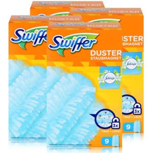 Swiffer Staubmagnet Tücher 9er - Mit dem Frischeduft von Febreze (4er Pack)