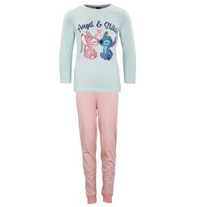 Disney Stitch Angel Kinder Mädchen langarm Schlafanzug Pyjama – Blau / 98/104