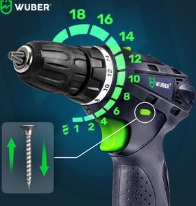 WUBER Aku šroubovák 18V + 2 baterie, nabíječka, příslušenství W52001