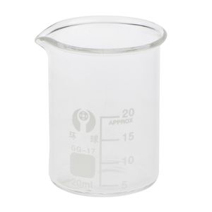 Niedrige Form Glas Messmessbecher Chemielabor Glaswaren 20ml