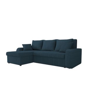 MIRJAN24 Ecksofa Kris Cord, Stilvoll Eckcouch mit Bettkasten und Schlaffunktion, L-Form Couch, Schlafsofa (Farbe: Poso 05)
