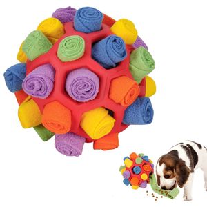 Schnüffelball für Hunde,Schnüffelteppich Schnüffelspielzeug Interaktives Hundespielzeug Intelligenzspielzeug Futterball (rot)