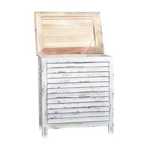 Mucola prádelní truhla úložná truhla bedna sběratel prádla dřevěná krabice truhla konferenční stolek bílý koš na prádlo prádelní box sběratel prádla dřevo koš na prádlo