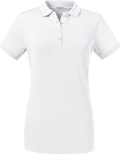 Russell - Dámske elastické polo tričko BC4665 (2XL) (Biela)
