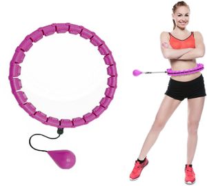 Hula Fitness Hoop, masážna obruč Hula Hoop, nikdy nespadne Nastaviteľná veľkosť vhodná pre dospelých Teenagerov Deti začiatočníkov (fialová)