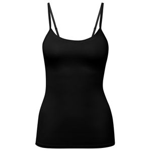 CALIDA Damen Spaghettitop - Natural Comfort, Unterhemd, Top, Jersey, einfarbig Schwarz XS (36/38)