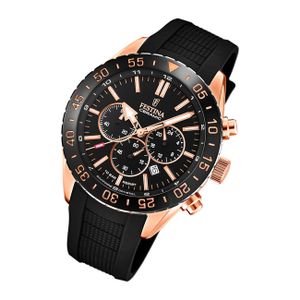 Festina Herren Uhr F20516/2 Chronograph Rosé vergoldet