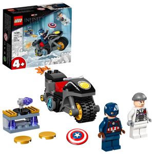 LEGO 76189 Marvel Super Heroes Duell zwischen Captain America und Hydra Set, Avengers Spielzeug ab 4 Jahre