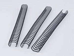 RENZ Draht-Bindeelemente, 3:1 Teilung, Ø 16,0 mm, 34 Schlaufen (=DIN A4), schwarz, 50 Stück