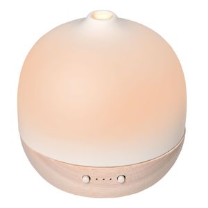 HOMCOM 180ml Aroma Diffuser for Essential Oils Humidifier with Adjustable LED Warm Lights, 2 Mist Mode, Timer, Waterless Auto-off for Home and Office