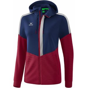 Erima Squad Trainingsjacke Mit Kapuze Damen - Slate Grey / Monument Grey / New Orange