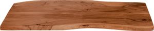 Tischplatte Baumkante Akazie Nussbaum 100 x 40 cm CURTIS