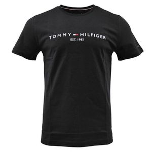 Tommy Hilfiger Herren Kern-Logo-T-Shirt, Schwarz 3XL