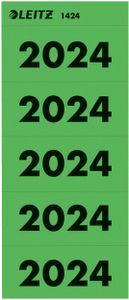 LEITZ Ordner-Inhaltsschild "Jahreszahl 2024" grün 100 Stück