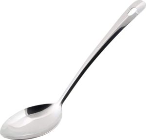 Fackelmann Vorlegelöffel 30 cm LARA, Küchenhelfer aus Edelstahl, Servierlöffel mit praktischer Öse (Farbe: Silber)