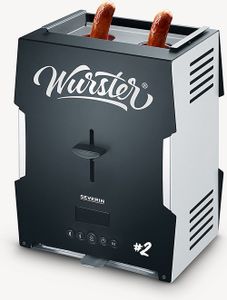 Wurster Bratwurst Grill Toaster SEVERIN WT 5005 Würstchenzubereitung 5 Minuten WT 5005 aus Edelstahl, grauschwarz Wurster Grill