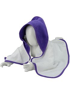 A&R Baby-Badetuch Babiezz® Hooded Towel 032.50 Mehrfarbig White/Purple/Purple 75 x 75 cm