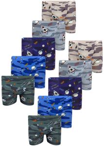 10er Pack Jungen Boxershorts - Camouflage Space - 10er Set 104-110 (4-5 Jahre)