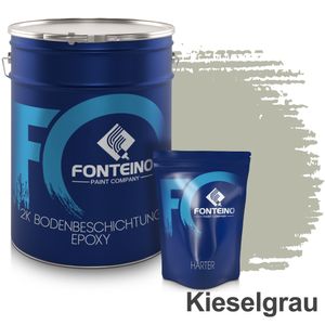 2K Epoxidharz Bodenbeschichtung Bodenfarbe Epoxy Garage Farbe Kieselgrau – 5Kg