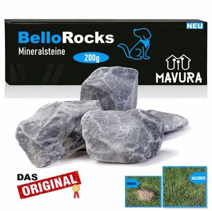 BelloRocks Mineralsteine gegen gelben Rasen durch Hunde-Urin Wasser Steine 200g