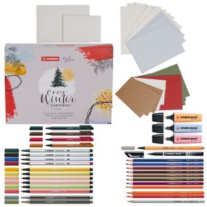 Kreativset – STABILO „Cozy Winter“ Handlettering und Aquarell-Set – mit über 30 STABILO Stiften und 12 AquarellkartenHandlettering & Fineline Art