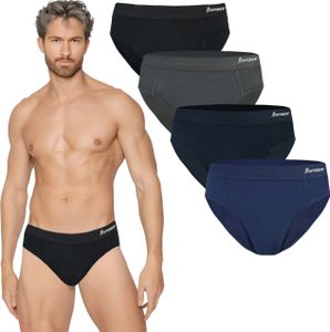 Neti pánske bambusové slipy 4-pack športového strihu MNZ86040, XL