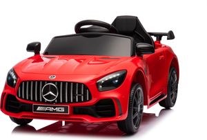 Elektroauto Kinderauto Mercedes Gtr, mit 2,4G Fernbedienung, LED Scheinwerfer, MP3, Hupe und Musik, Rot