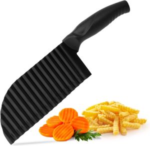 Wellenschneider - Wellenmesser für Gemüse Kartoffel Chips und Pommes Crinkle Cutter auch als Kartoffelschneider Messer und Wellenschnittmesser für einen mühelosen Wellenschnitt