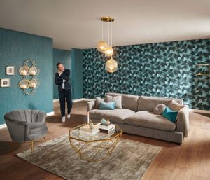 Guido Maria Kretschmer 10216-19 Fashion for walls Wandtapete Grafisch Petrol Tapete