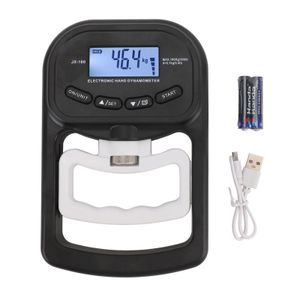 Tréner sily úchopu - vysoko presný, digitálny LCD displej, 396lbs Elektronický ručný dynamometer pre športový tréning (čierny)
