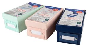 Stylex 42669 Lern- und Karteikartenbox, DIN A8 inkl. 350 Karteikarten - diverse Farben