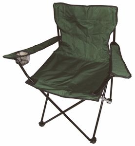 Kempingová stolička s držiakom na nápoje - zelená - záhradná plážová kempingová rybárska skladacia stolička s prepravnou taškou