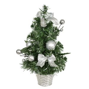 Silber geschmückter Baum 30 cm