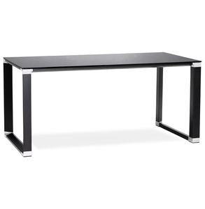 Kokoon® Stôl / rokovací stôl / kancelársky stôl WARNER 80x160x73 cm, sklo, čierna, 66,11 kg