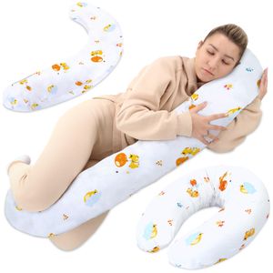 Stillkissen xxl Seitenschläferkissen Baumwolle - Pregnancy Pillow Schwangerschaftskissen Lagerungskissen Erwachsene 165x70 cm Teddybären