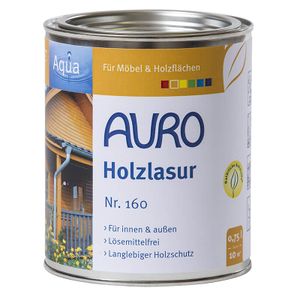 AURO Holzlasur, Aqua, Grau - Nr. 160-74 - 0,75 Liter