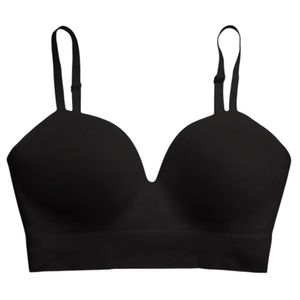 Damen Komfort BH mit verstellbaren Trägern, Damen BH ohne Bügel, BH Bügellos - UPVITA 2XL Schwarz