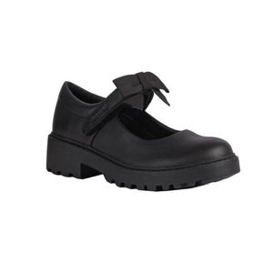 Geox - Mädchen Schul-Uniform-Schuhe "Casey", Schleife, Leder FS8291 (34 EU) (Schwarz)