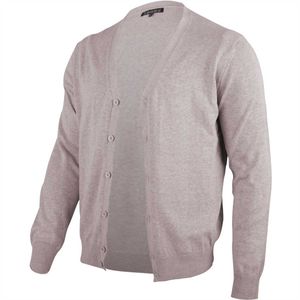 Cardigan Strickjacke Strickpullover Pullover, Farbe: Meliert-Beige, Größe: M