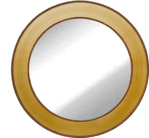 Wandspiegel »Antik« Ø90 cm gold im Landhaus-Stil rund XL Flurspiegel