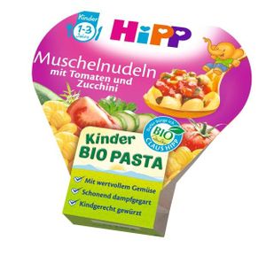 HiPP Schalenmenüs ab 1 Jahr, Muschelnudeln mit Tomaten und Zucchini, DE-ÖKO-037 - 250g