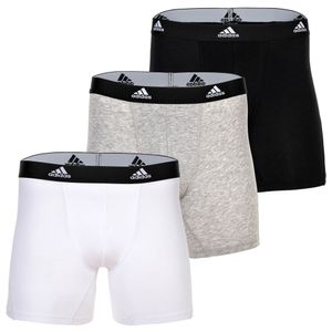 Adidas Basic Boxer Brief Men Herren Unterhose Shorts Unterwäsche 3er Pack  , Farbe:Black / Grey / White, Bekleidungsgröße:XXL